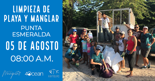 Karla Munguia Colmenero Beach Clean-up with 4Ocean