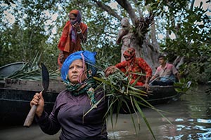 Conservation Stories WINNER - A Woman&rsquo;s Fight in the Sundarbans Mangrove Forest
by Mohammad Rakibul Hasan, Bangladesh - The Sundarbans, the world's largest mangrove forest, spans around 140,000 hectares across the Ganges, Brahmaputra, and Meghna deltas, primarily in Bangladesh. This UNESCO World Heritage site is home to diverse wildlife, including the Royal Bengal Tiger. However, climate change poses severe threats, with rising sea levels, salinity, and cyclones damaging the forest and displacing communities. Women face health challenges due to salinity and poor resources, while frequent natural disasters disrupt lives and livelihoods. Sustainable efforts are crucial to preserve this ecological treasure and support its resilient inhabitants.