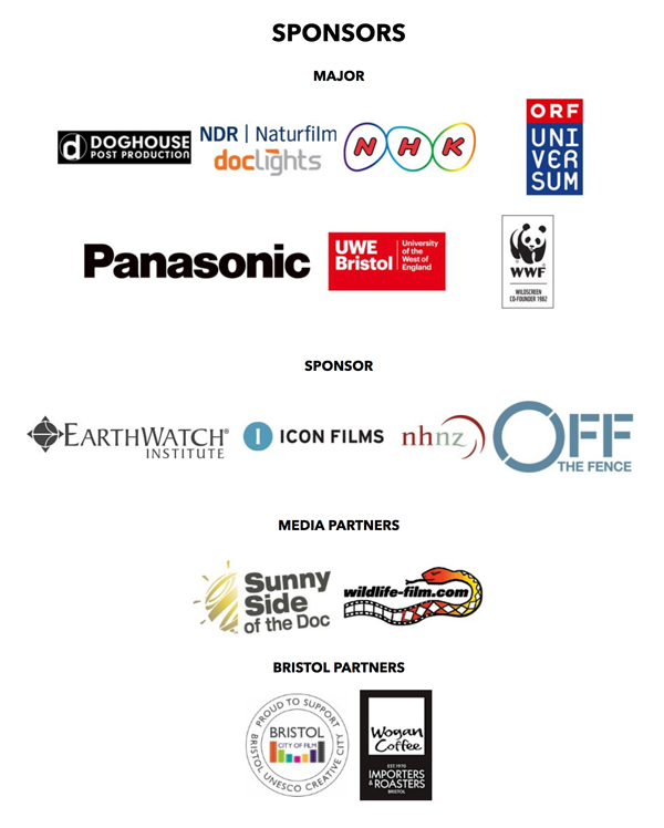 Wildscreen Festival 2018 Sponsors and Partners